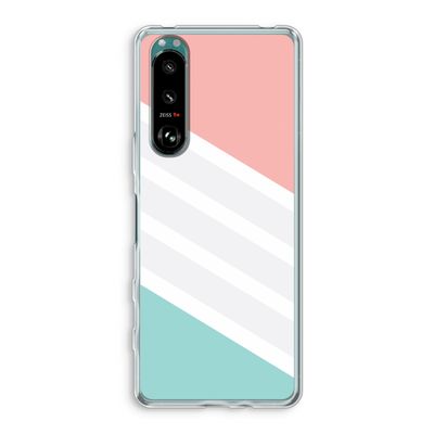 Strepen pastel: Sony Xperia 5 III Transparant Hoesje