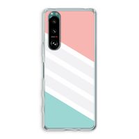 Strepen pastel: Sony Xperia 5 III Transparant Hoesje