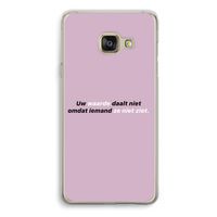uw waarde daalt niet: Samsung Galaxy A3 (2016) Transparant Hoesje