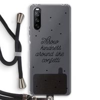 Confetti: Sony Sony Xperia 10 III Transparant Hoesje met koord