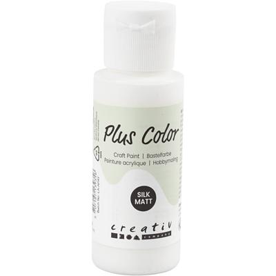 Plus Color acrylverf, wit, 60 ml/ 1 fles