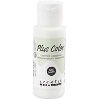 Plus Color acrylverf, wit, 60 ml/ 1 fles