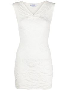 Blumarine robe courte à col arrondi - Blanc