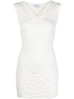 Blumarine robe courte à col arrondi - Blanc