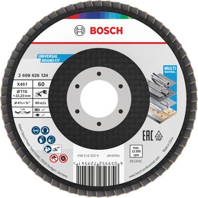 Bosch Accessoires X451 Lamellenschuurschijf | 115 x 22,23 mm | G60 | T29 - 2608626124