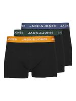 Jack & Jones Jack & Jones Heren Boxershorts Trunks JACGAB Zwart 3-Pack - thumbnail