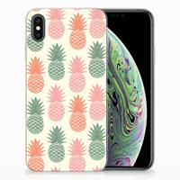 Apple iPhone Xs Max | Siliconen Case | Ananas
