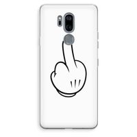 Middle finger white: LG G7 Thinq Transparant Hoesje