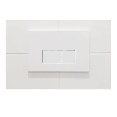 Bedieningsplaat Qeramiq Push Met DualfFush Frontbediening ABS Rechthoek Glans Wit