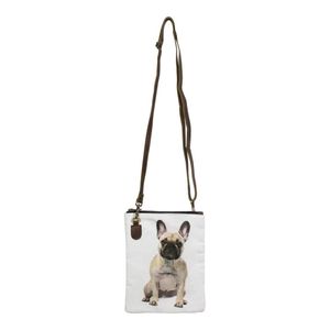 Canvas Crossbody Tas Franse Buldog (23 x 18 cm)
