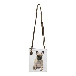 Canvas Crossbody Tas Franse Buldog  (23 x 18 cm)