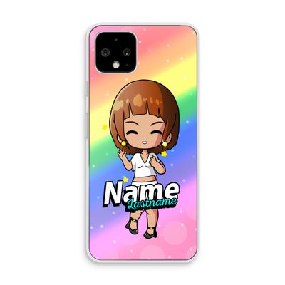 Chibi Maker vrouw: Pixel 4 Transparant Hoesje