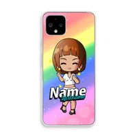 Chibi Maker vrouw: Pixel 4 Transparant Hoesje