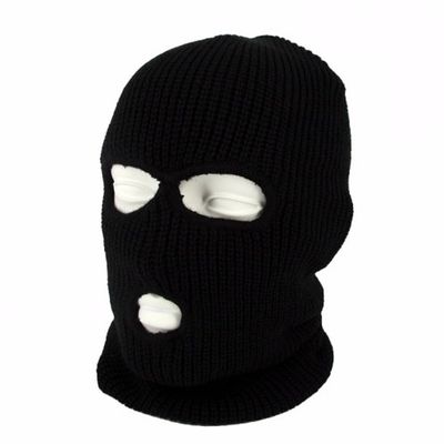 Zwarte balaclava driegaats