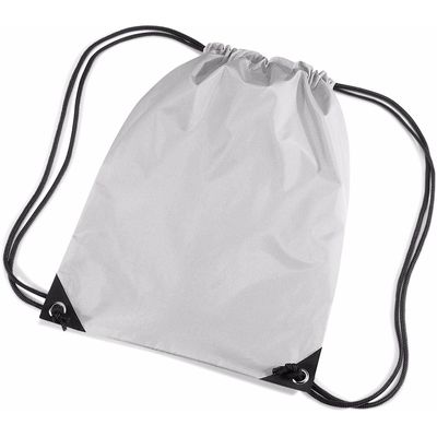 Zilveren nylon touwtjes rugzak / rugtas