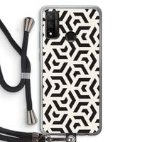 Crazy pattern: Huawei P Smart (2020) Transparant Hoesje met koord