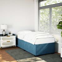 Bedframe fluweel blauw 90x200 cm