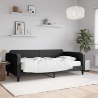 Slaapbank met matras 100x200 cm stof zwart