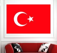 Originele Turkse vlag muursticker