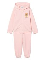 Moschino Kids survêtement en coton à logo imprimé - Rose