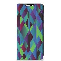 Samsung Galaxy A33 5G Stand Case Abstract Green Blue - thumbnail