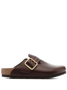 Birkenstock mules Boston en cuir - Marron