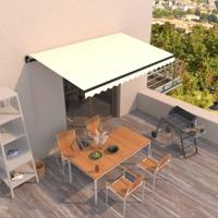 Luifel handmatig uittrekbaar 400x350 cm crèmekleurig