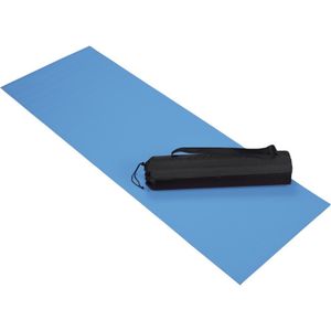 Blauwe yoga/fitness mat 60 x 170 cm