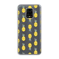 Ananas: Xiaomi Redmi Note 9 Pro Transparant Hoesje Ananas: Xiaomi Redmi Note 9 Pro Transparant Hoesje