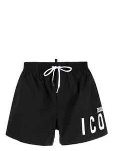 DSQUARED2 logo-print swim shorts - Noir