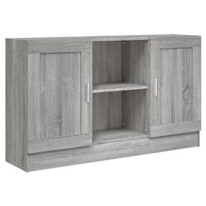 The Living Store Dressoir Nova - Kast - 120x30.5x70 cm - Grijs Sonoma Eiken