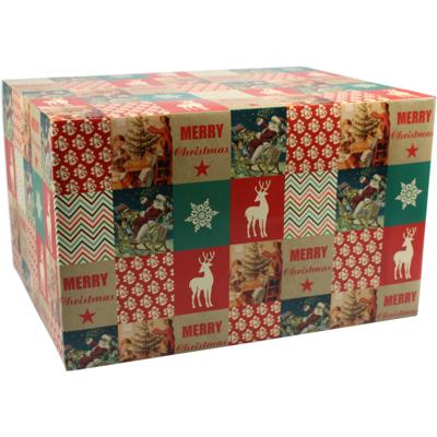 Kerstpakketdoos Nostalgisch 45x35x23 cm