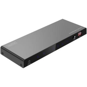 Digitus DS-55340 4 poorten HDMI-splitter Individueel schakelbaar, LED-weergave, Met status-LEDs, Ultra HD-geschikt, Voor intern gebruik, Met metalen behuizing