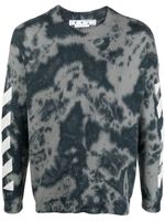 Off-White pull Diag à motif tie-dye - Gris