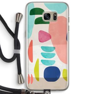 Bold Rounded Shapes: Samsung Galaxy S7 Edge Transparant Hoesje met koord