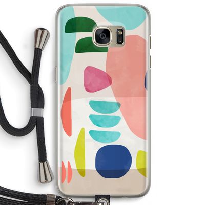 Bold Rounded Shapes: Samsung Galaxy S7 Edge Transparant Hoesje met koord
