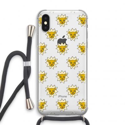Leeuwenkoppen: iPhone X Transparant Hoesje met koord