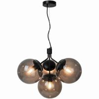Nordlux 4-lichts hanglampIvona zwart met smoke glas - 2112153003
