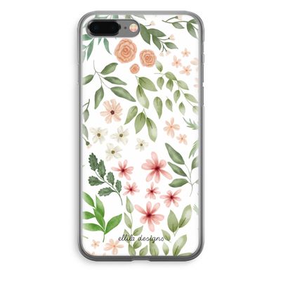 Botanical sweet flower heaven: iPhone 8 Plus Transparant Hoesje