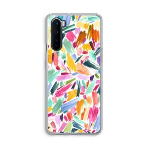 Watercolor Brushstrokes: OnePlus Nord Transparant Hoesje