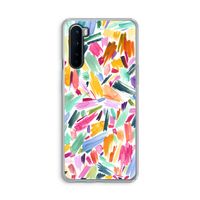 Watercolor Brushstrokes: OnePlus Nord Transparant Hoesje Watercolor Brushstrokes: OnePlus Nord Transparant Hoesje