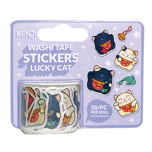 Kenji Washi tape stickers - Lucky Cat