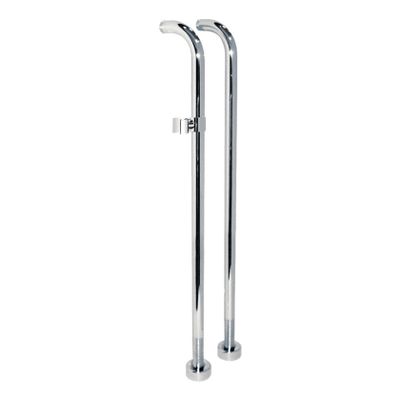 Tres Max vrijstaande badkraan koppelingen 78 cm rond chroom