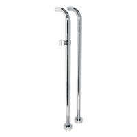Tres Max vrijstaande badkraan koppelingen 78 cm rond chroom