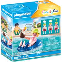 PLAYMOBIL Family Fun Badgast met Zwembanden 70112
