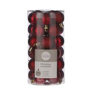 House Of Seasons Kerstballen Onbreekbaar Rood 30 Stuks