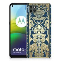 Motorola Moto G9 Power TPU Case Beige Flowers - thumbnail