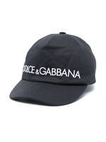 Dolce & Gabbana Kids casquette à logo brodé - Bleu