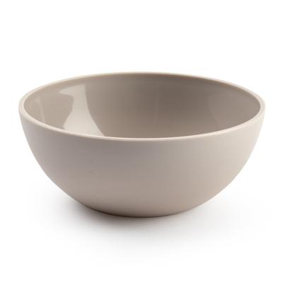Kommetjes/schaaltjes - dessert/ontbijt - kunststof - D17 x H7 cm - taupe