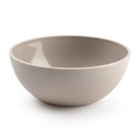 Kommetjes/schaaltjes - dessert/ontbijt - kunststof - D17 x H7 cm - taupe
